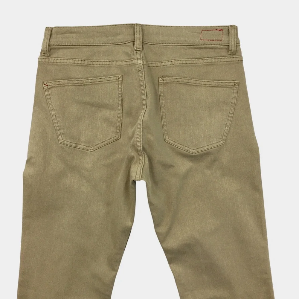 Marine Layer Mens Khaki Tan Straight Leg Stretch Cotton Chino Pants 33x30